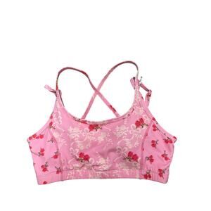 LoveshackFancy AIden Sports Bra in Rosy Romance M